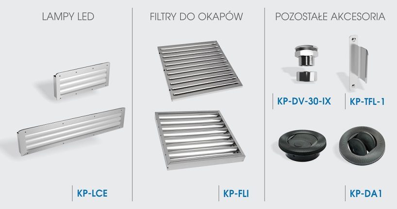 Akcesoria do okapów gastronomicznych: lampy LED, filtry do okapów, zawory