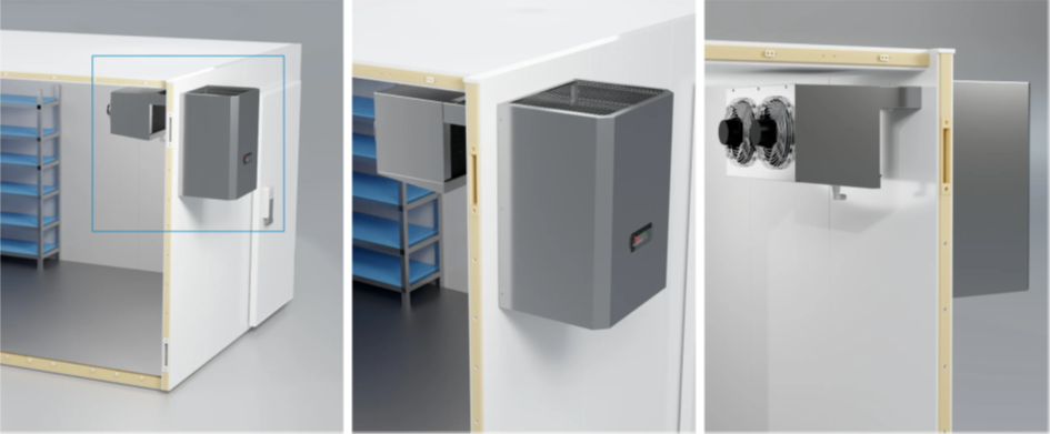 Exemple d'application d'un monobloc dans une chambre froide