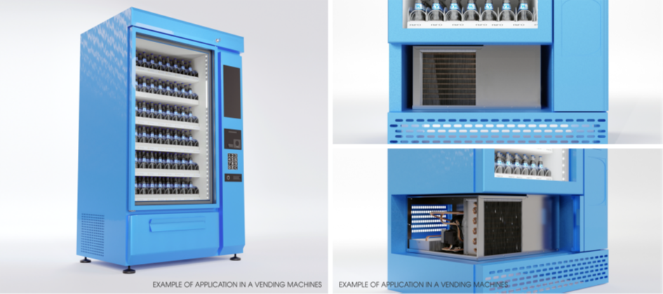 Exemple d'application d'un monobloc dans un distributeur automatique