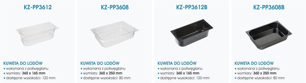 Bacs à glace - ronds, rectangulaires et accessoires