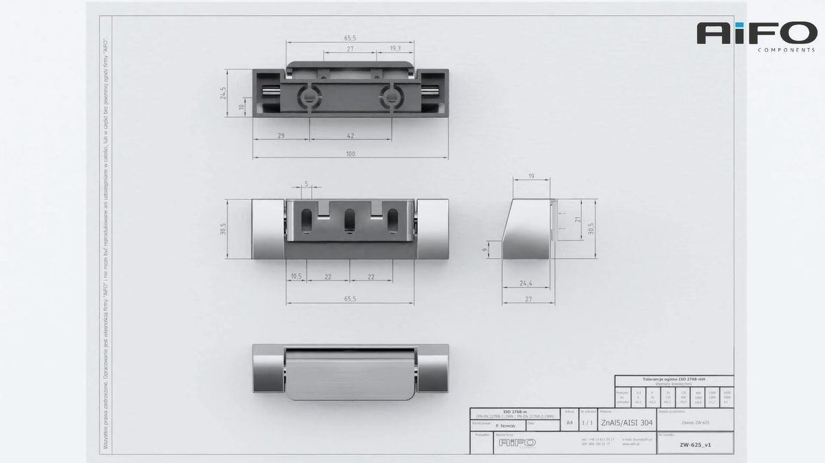 Hardware - zawias ZW-625