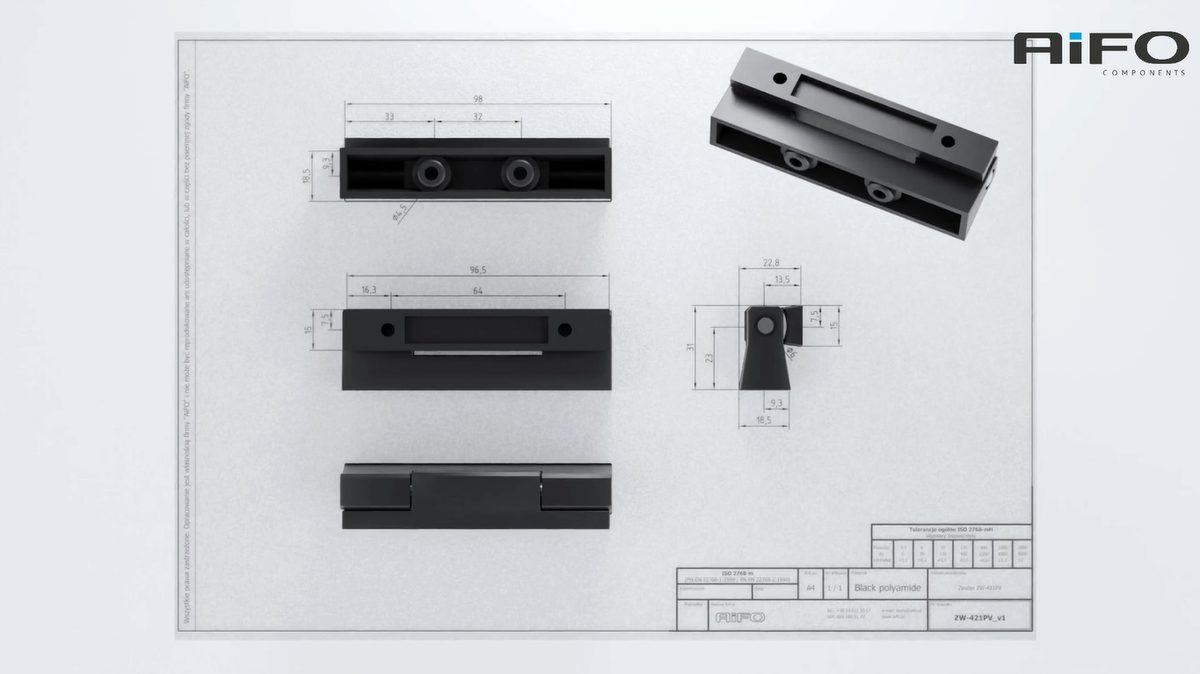 Hardware - zawias ZWW-421PV