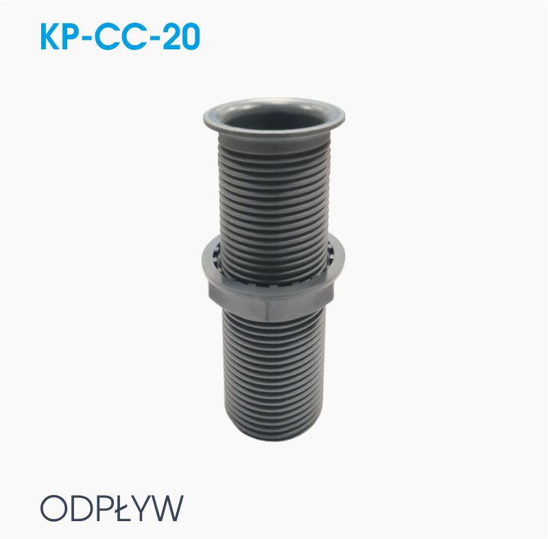 Grafika przedstawiająca produkt KP-CC-20 odpływ.