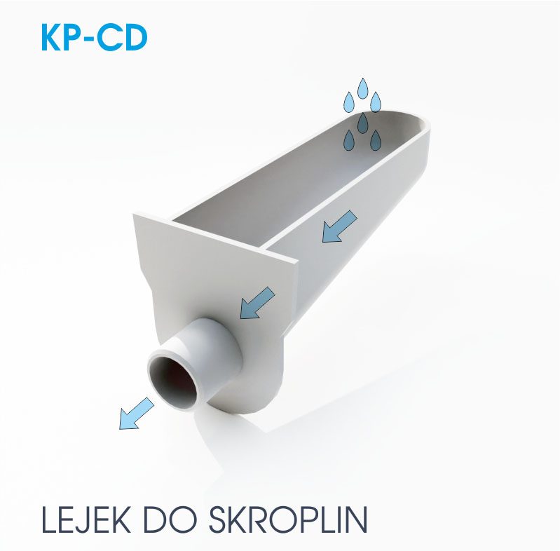 Grafika przedstawiająca produkt KP-CD lejek do skroplin.