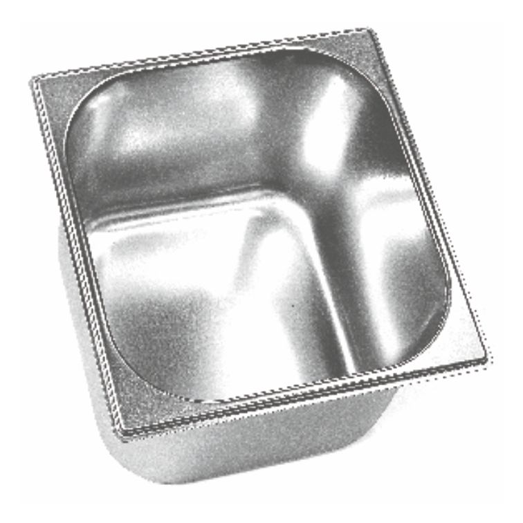 kuweta do lodów 360x250x150 mm (inox) KZ-VG3625