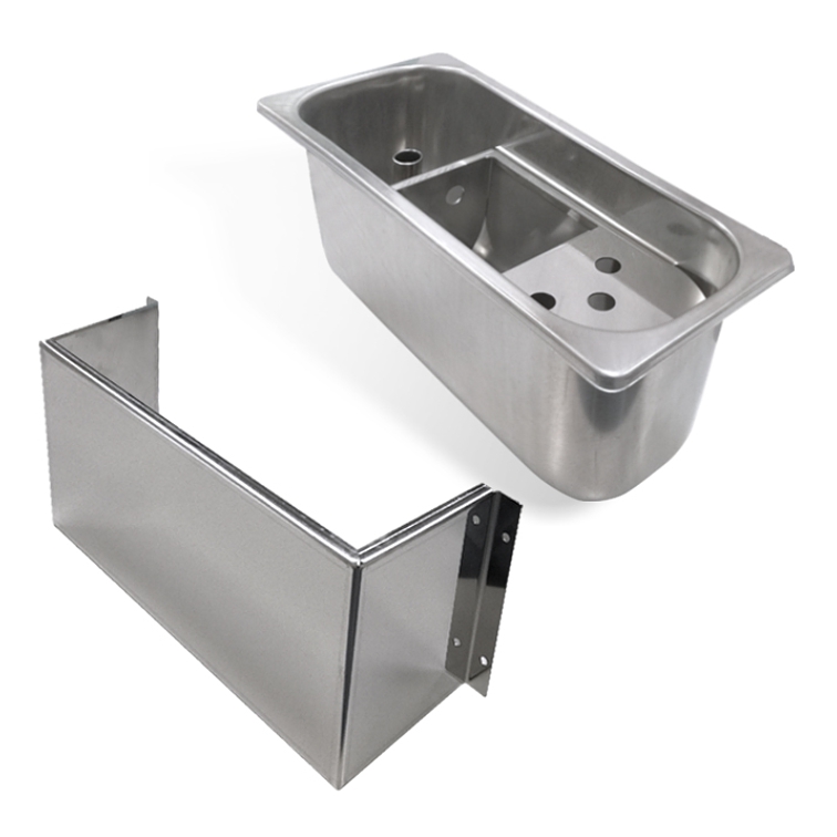 pojemnik do mycia sztućców adapterem montażowym (inox) KP-BVPN-27112