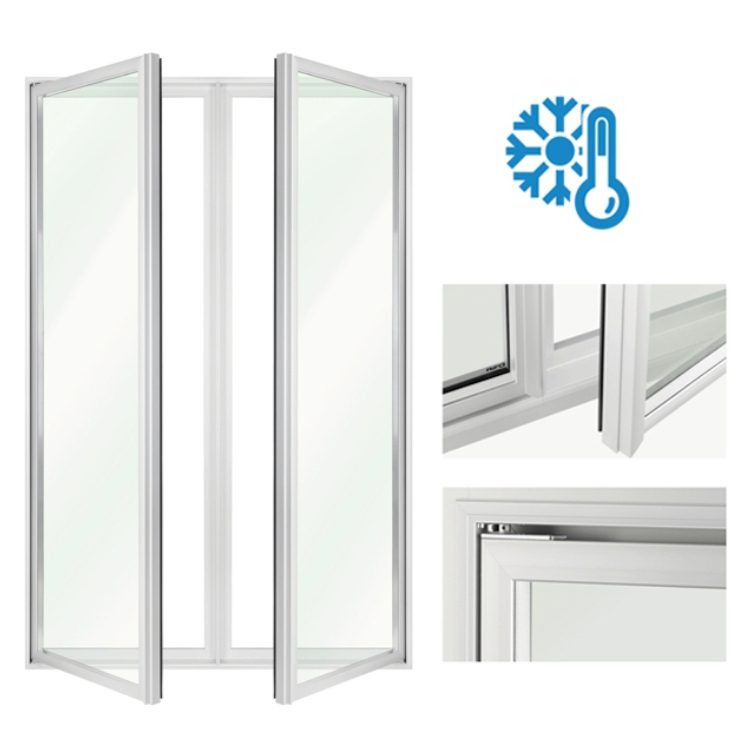 drzwi przeszklone uchylne w ramie aluminiowej DF-CM