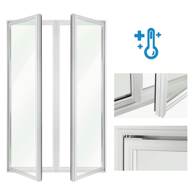 drzwi przeszklone uchylne w ramie aluminiowej DF-CC