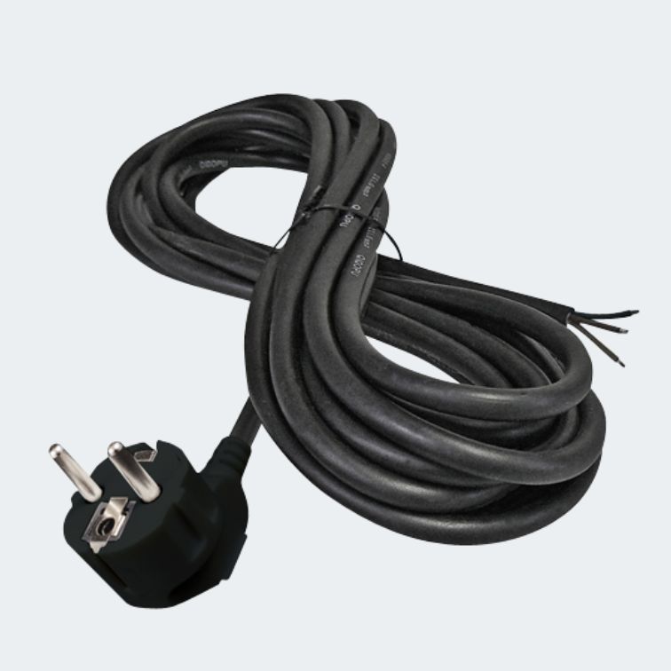 przewód przyłączeniowy 3x1,5 mm2 czarny (L=5 m) PE-S3-L5MCZ1,5