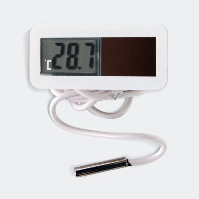 termometr cyfrowy z ogniwem słonecznym i sondą 1,5m (-50/+99°C) biały CON-SOLAR-C