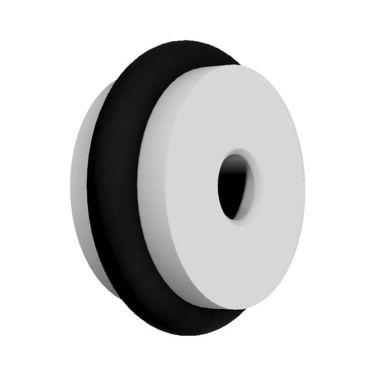 rolka Ø19 mm (poliamid/gumowy o-ring) KP-AC-25-10