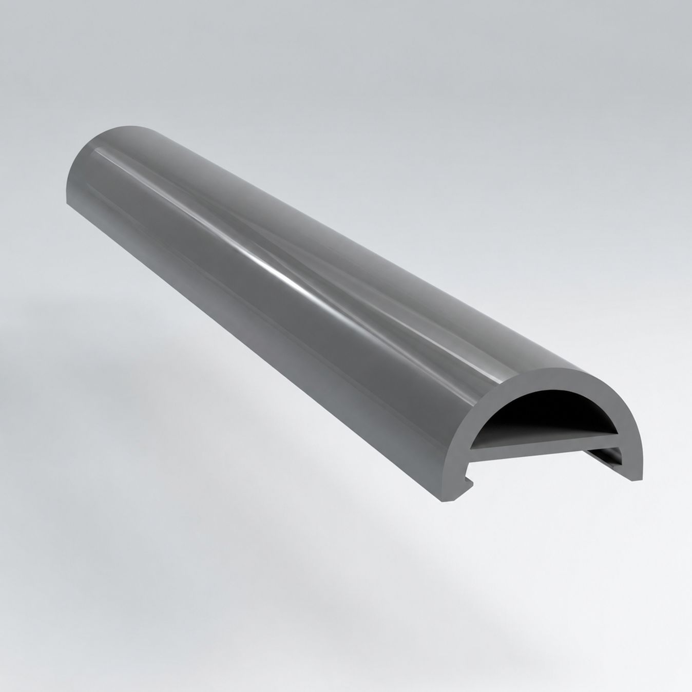 odbojnik (miękki PCV, połysk) PS-BUP50 GLOSSY GREY (1 m)