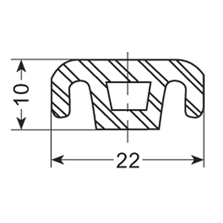 profil do montażu uszczelki UK-2310/6536 (2m)