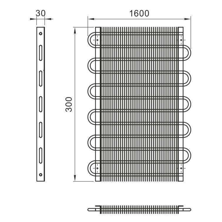 parownik (1600x300x30 mm) PCHT-1600x300x30 80Bar