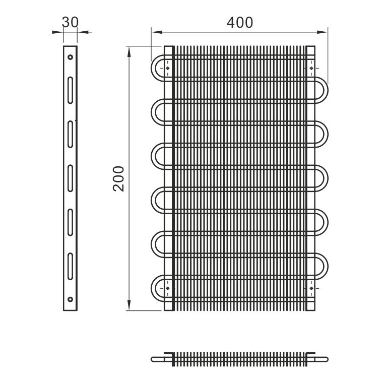 parownik (400x200x30 mm) PCHT-400x200x30 80Bar