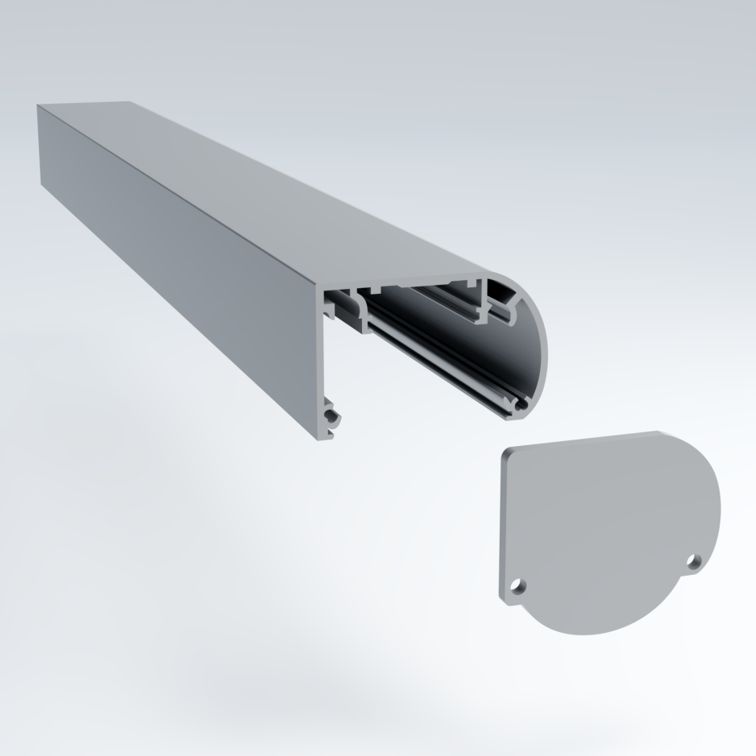profil lampy PU-LPS/R, zaślepka profila lampy PU-LTP/1