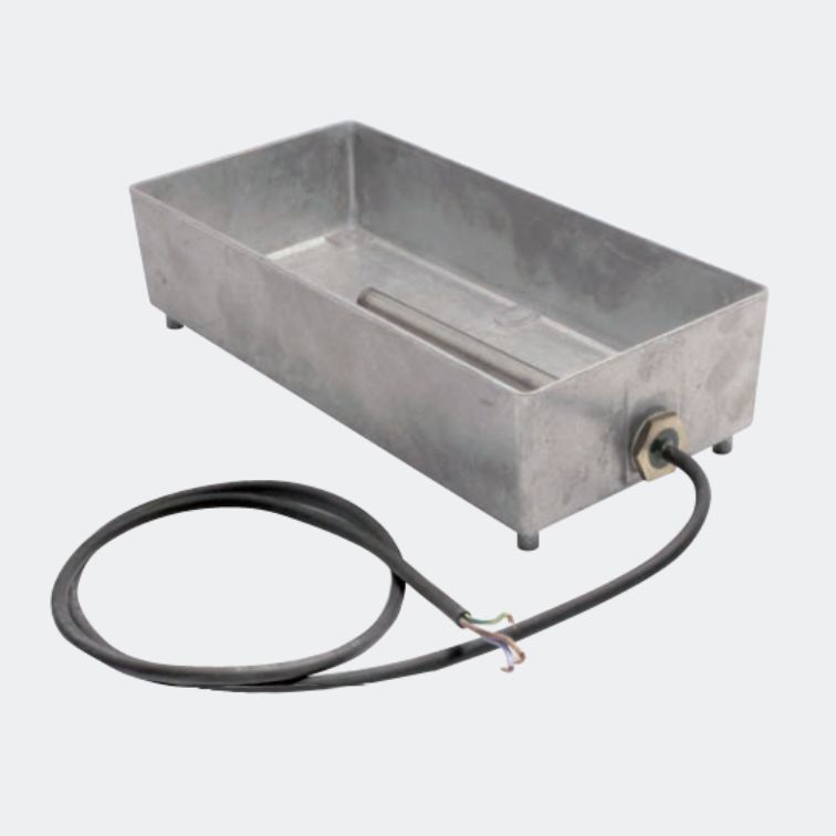 pojemnik odparowania skroplin z grzałką KP-PTC (280x130x72 mm) aluminiowy – różne modele KP-BDA-H