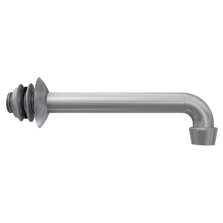 rurka wylewowa ścienna z przyłączem gwintowanym (L=115 mm, 1/2") AG-115SF INOX