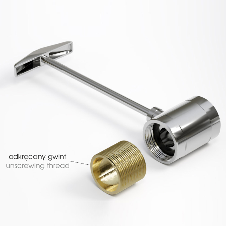 zawór kulowy dźwigniowy (1 1/2") (długość rączki=255 mm) KZ-K40