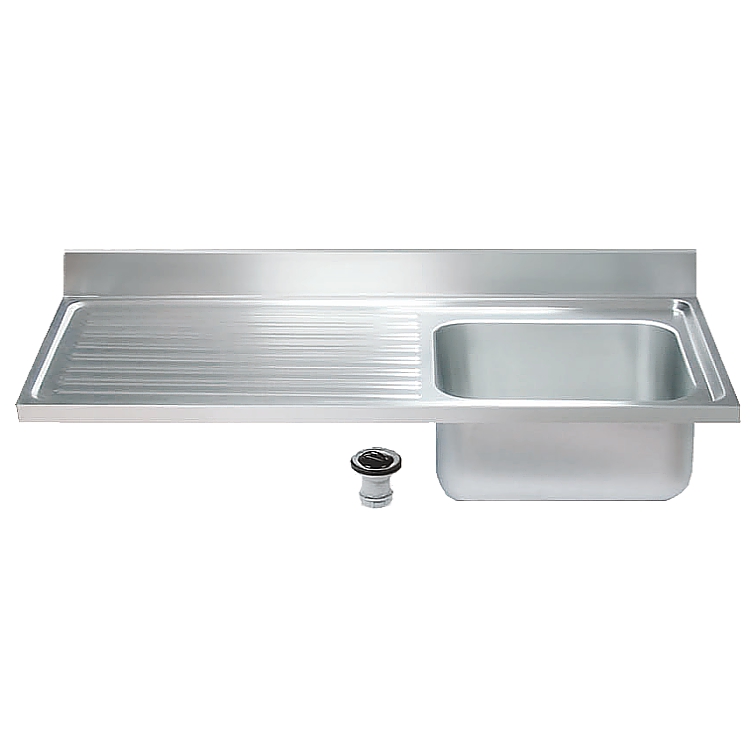 zlew gastronomiczny 1200x700 mm z ociekaczem (komora 500x500x300 mm po prawej) KZ-120705530/1P