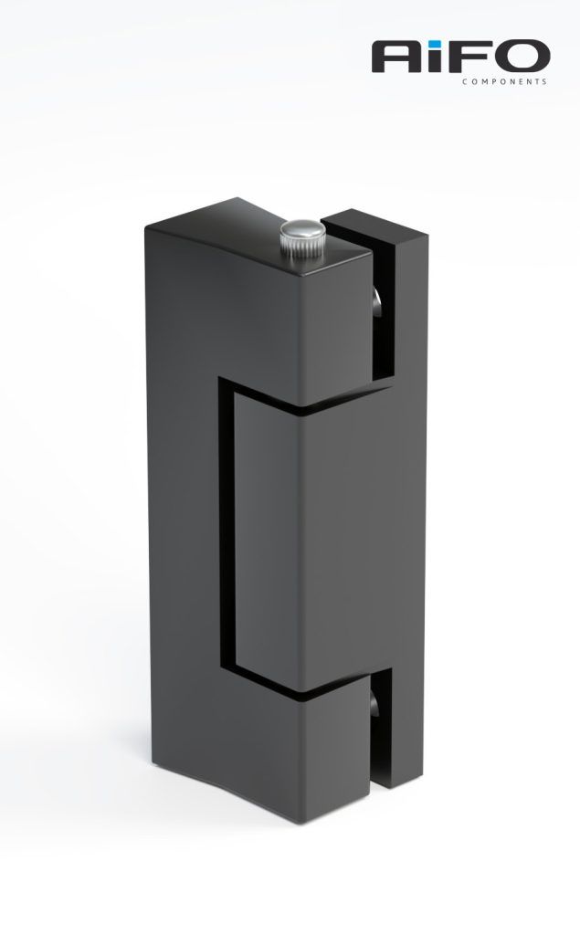 Zawias boczny z czarnego poliamidu ZW-420PV
